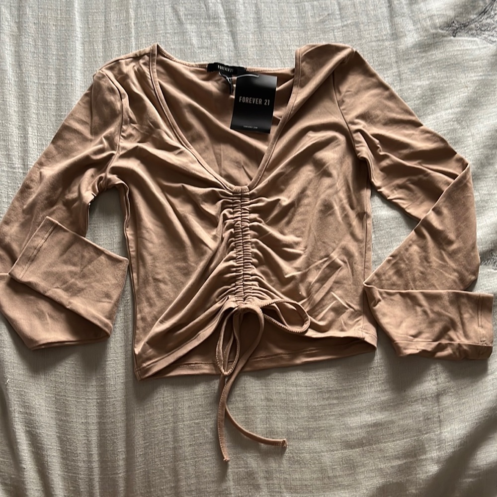 Taupe Crop Top